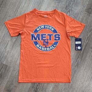 MLB Orange New York Mets Kids Short Sleeve Tee Size Large 12/14